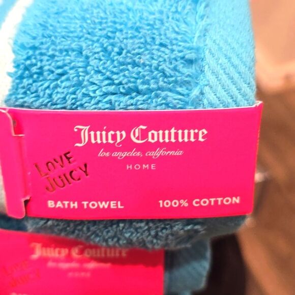 Juicy Couture Home Juicy Logo Textured Bath & Towel Set - Picture 8 of 10